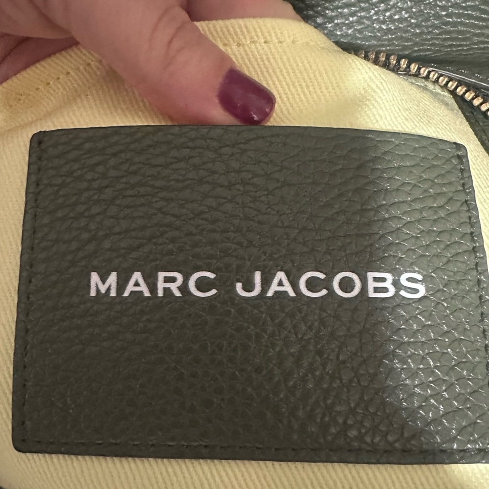 Marc Jacobs The Tote Bag Olive Green Leather Satchel like new - Picture 7 of 10